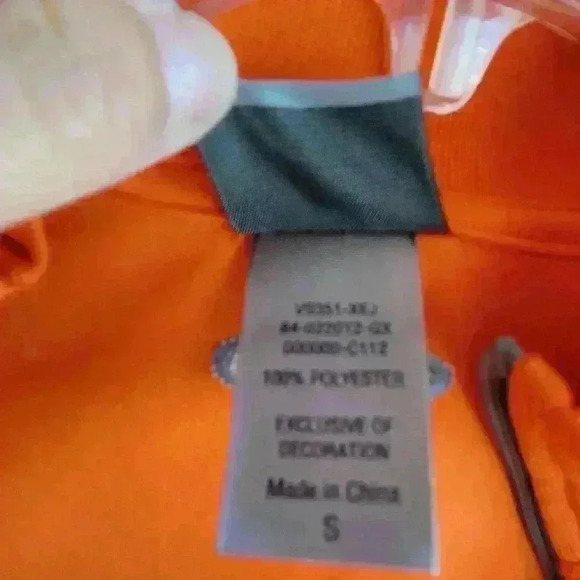 Champion Mens Size S Full Zip Up Mock Neck Athletic Jacket Orange Long Sleeve - Picture 8 of 11